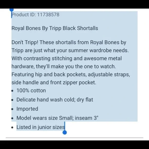 Royal Bones Daang Goodman Black Overalls Shorts Grunge Punk Goth Size Small - Picture 11 of 11